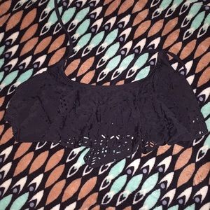 black bathing suit top